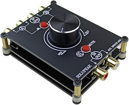 2-Way Stereo L/R RCA Switch Selector 2 in 1 Out Audio Passive Signal Switcher Splitter Box