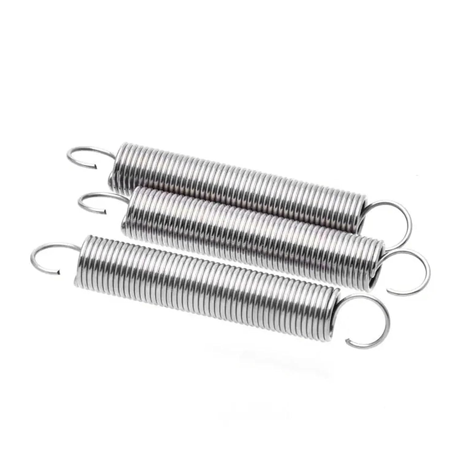 2Pcs Wire Diameter1.2mm Stainless Steel Open Hook Tension Spring Hook Spring Extension Spring Draught Spring(70mm,8mm)