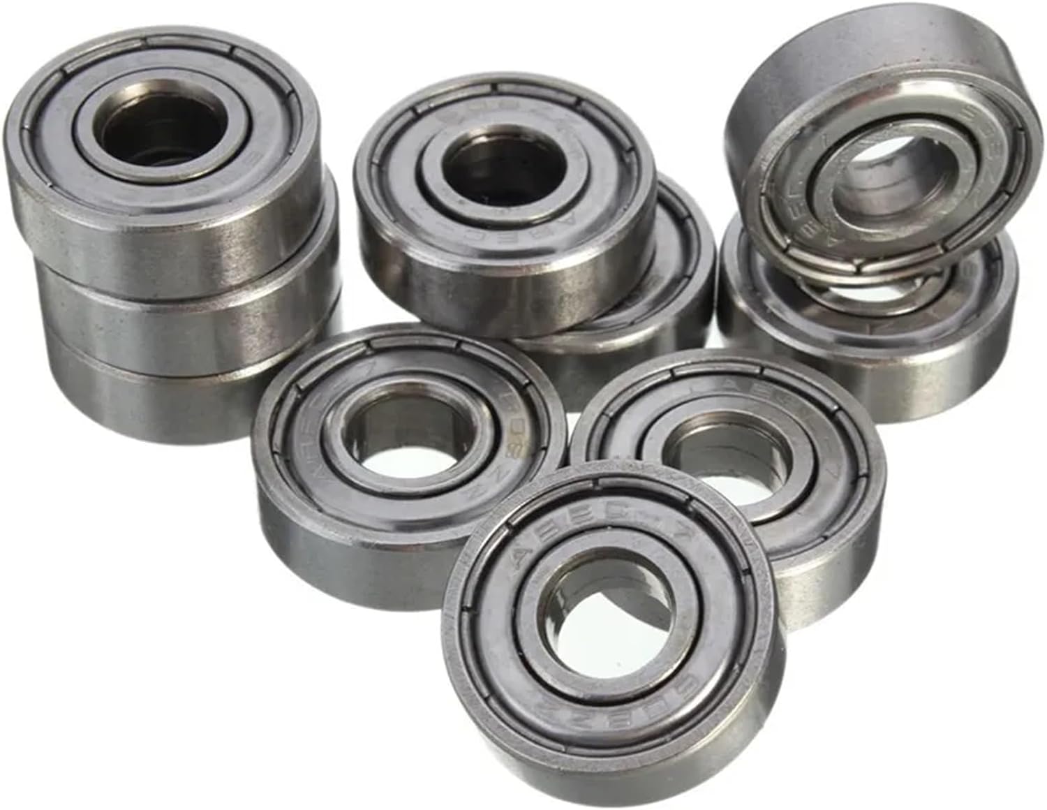 10pcs 608ZZ 8x22x7mm Miniature Radial Bearings Deep Groove Ball Bearings Skateboard Scooter Roller Wheels Bearing