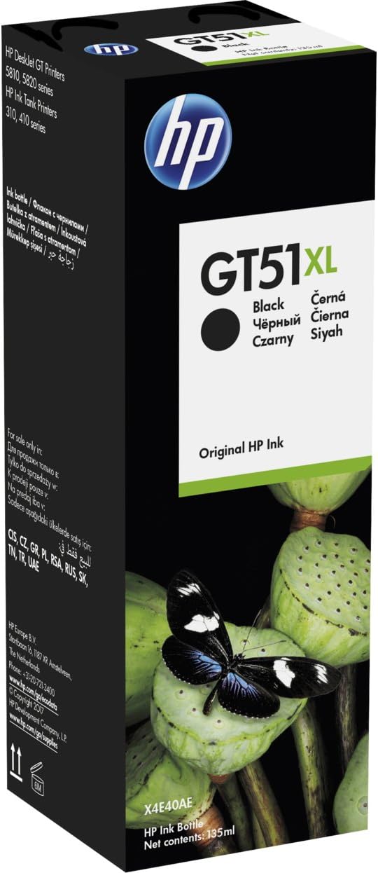 HP GT51XL 135ml Black Ink and Drawing Cartridge Amazon.co.uk