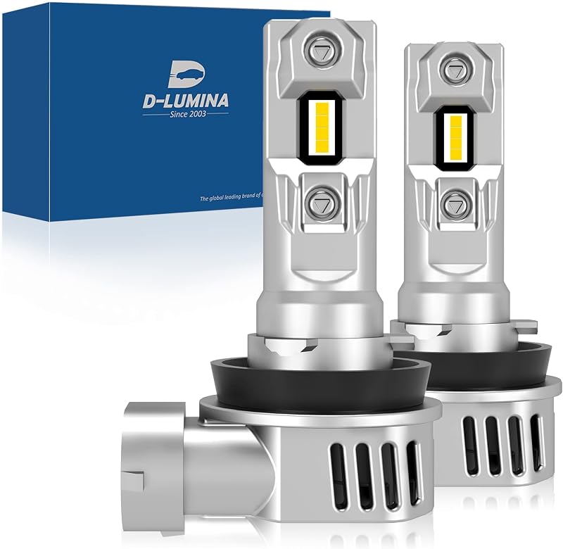 D-Lumina H8/H11 LED Fényszóró Izzó 16000LM 100W - Canbus Hibamentes Autólámpa 6500K Fehér Fény - 2 db Szett