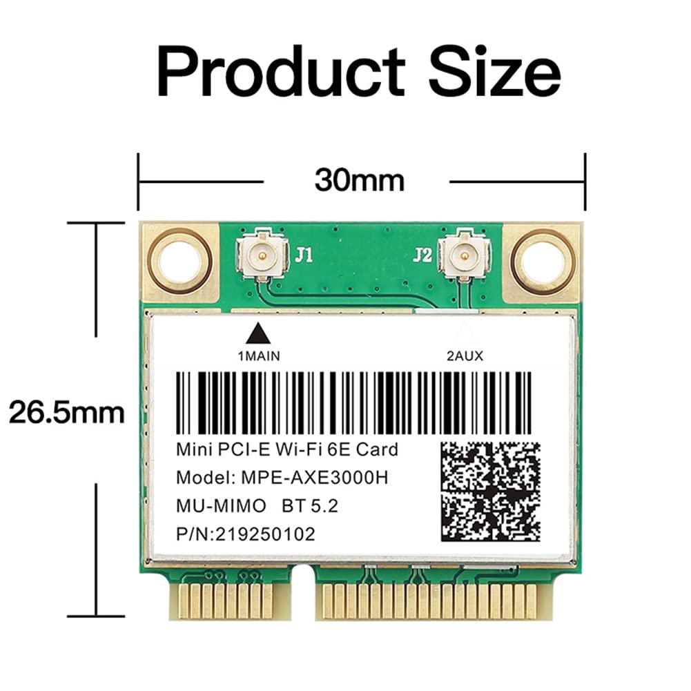WiFi 6E 2400Mbps AX210 -AXE3000H - tarjeta PCI-E inalámbrica para BT 5.2 802.11AX 2.4G/5G/6Ghz Wlan adaptador de tarjeta de red