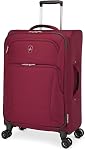ATLANTIC Artisan III Carry-On Luggage — Lightweight, Water-Resistant Suitcase with 8 Spinner Wheels and Lockable Zipper Puller Heads — Blue, 19-inch