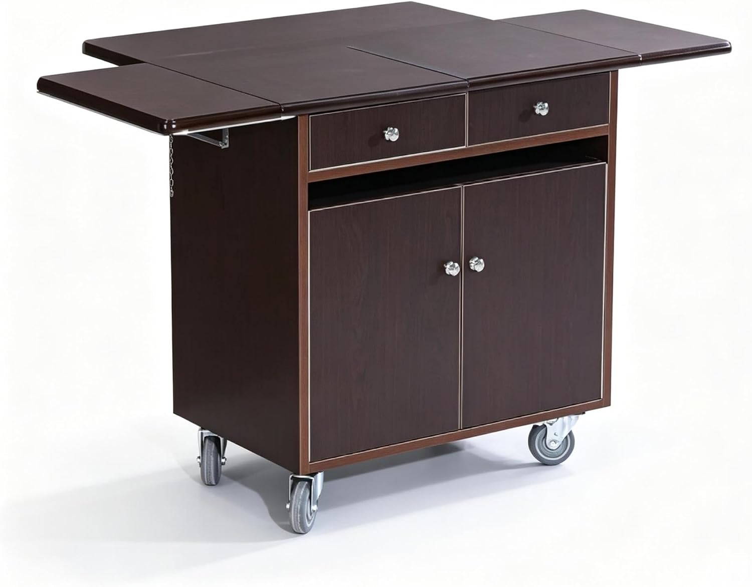 Commercial Mobile Serving Trolley Tableside Cooking Cart With Wash Basin