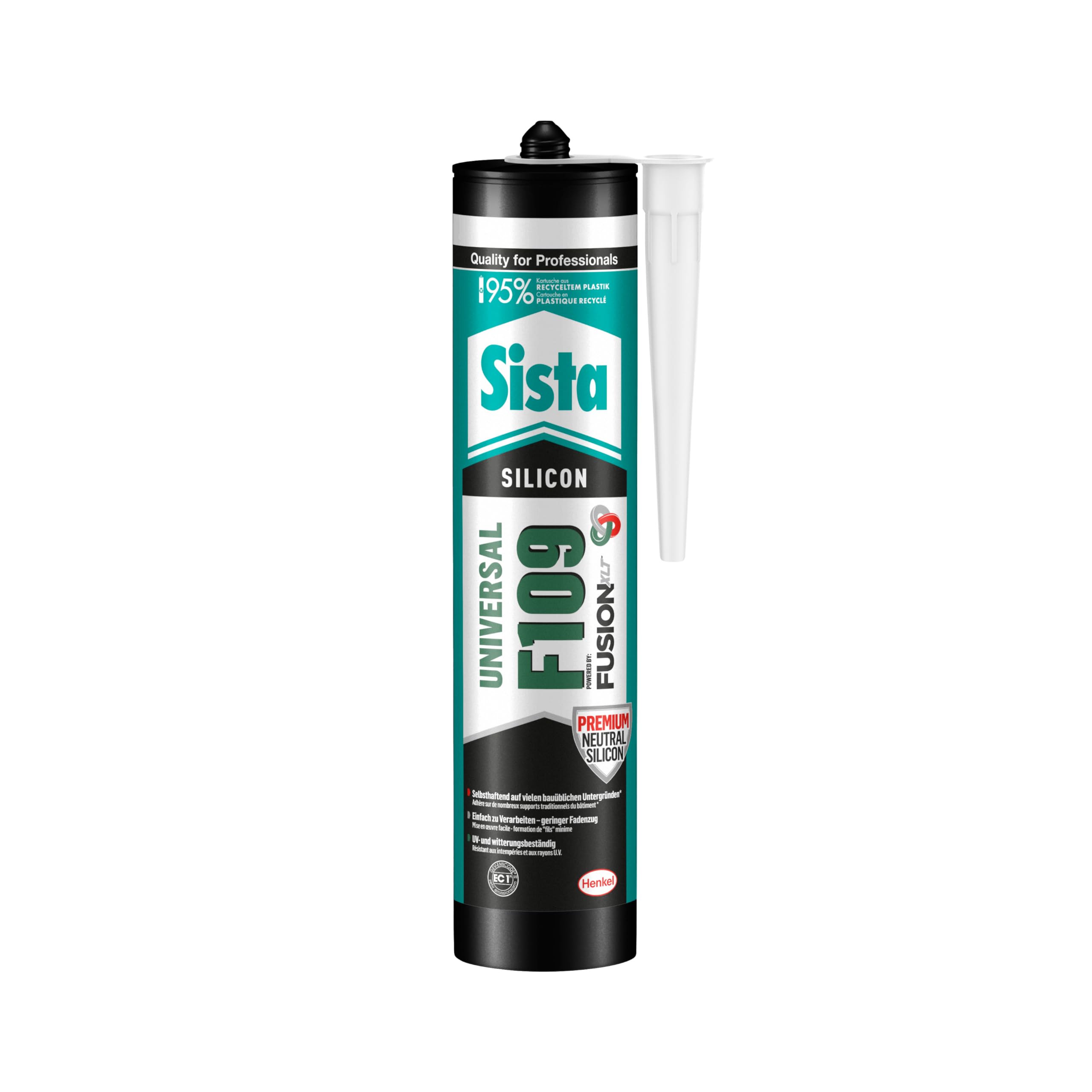 Mastic Sista F109 Fusion gris argenté en lot de 12 cartouches