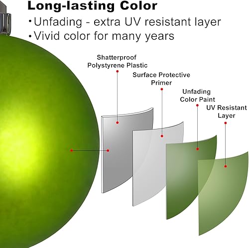 Vista 542 de 18 esferas medianas decorativas navideñas para árbol de Navidad, inastillables, para colgar, color púrpura, 2.5 pulgadas, paquete de 18