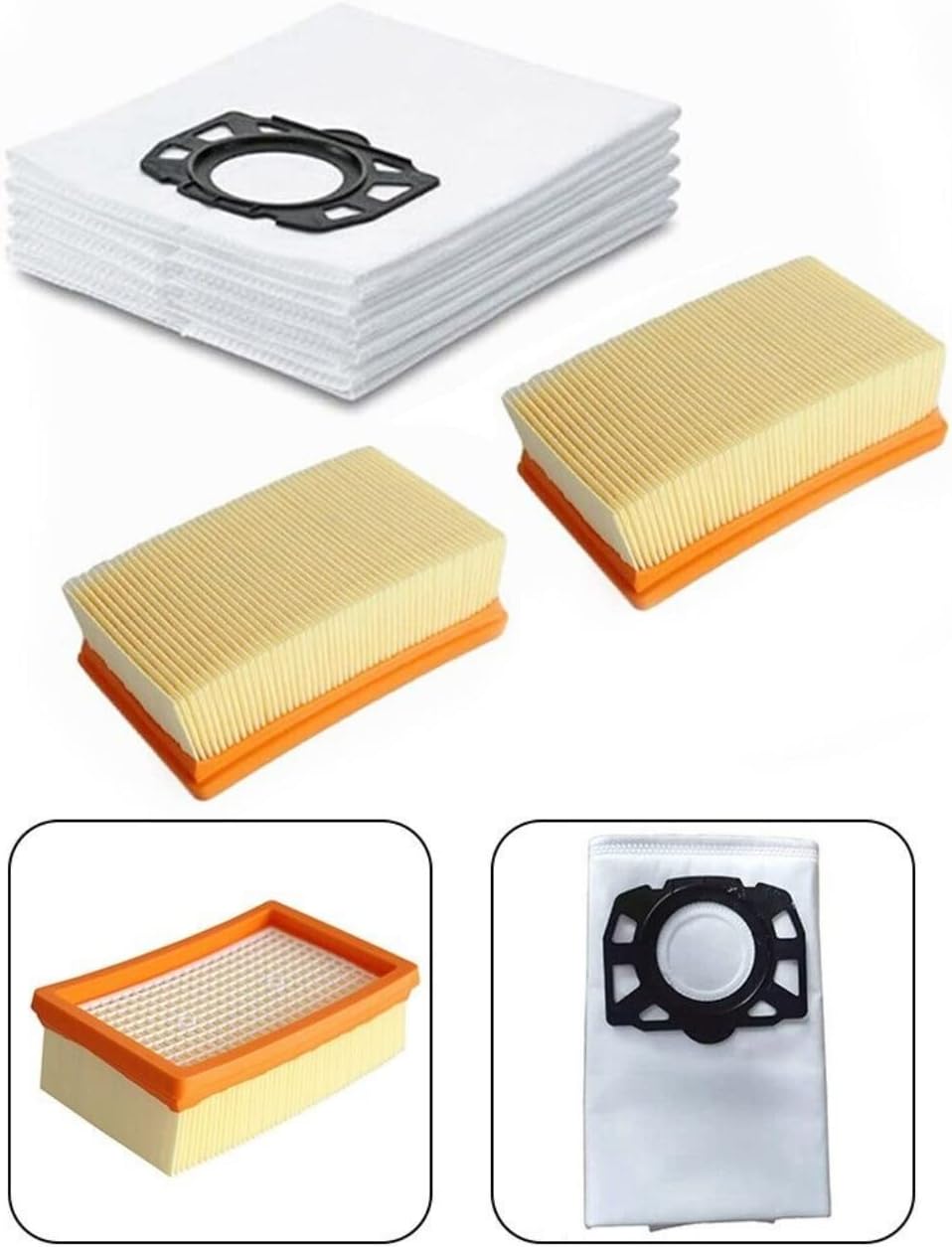 Dust Bag Filter Compatible with Karcher WD4 WD5 MV4 MV4 MV5 MV6 Vacuum