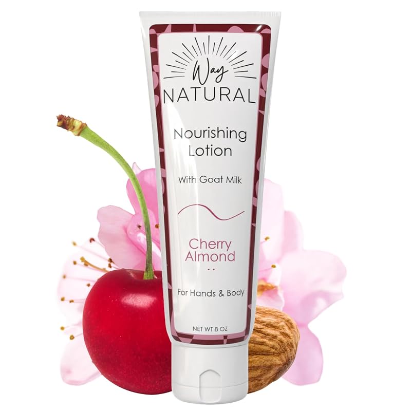 Loção corporal de leite de cabra Way Natural, Cherry Almond
