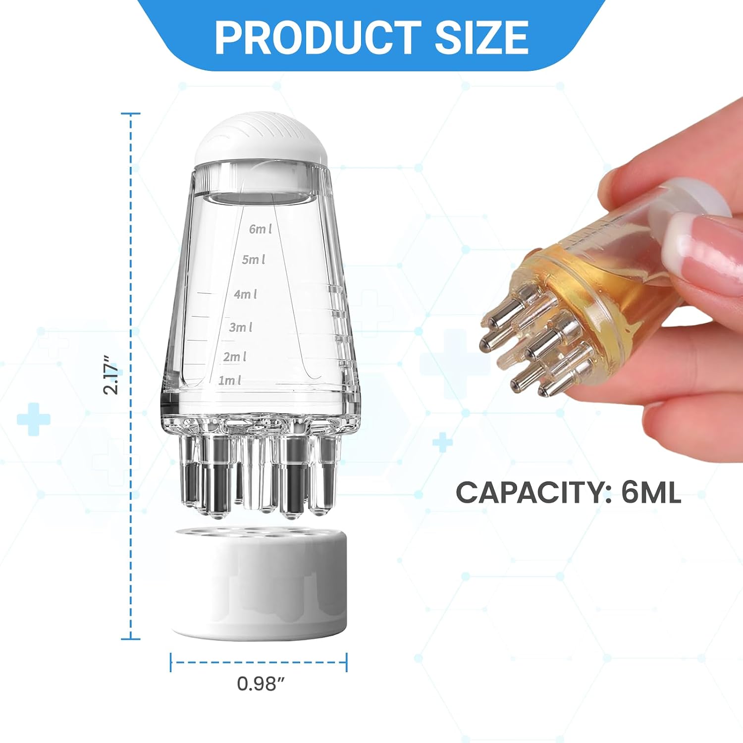 Hair Oil Applicator 6ml Scalp Massage Comb for Essential Oils