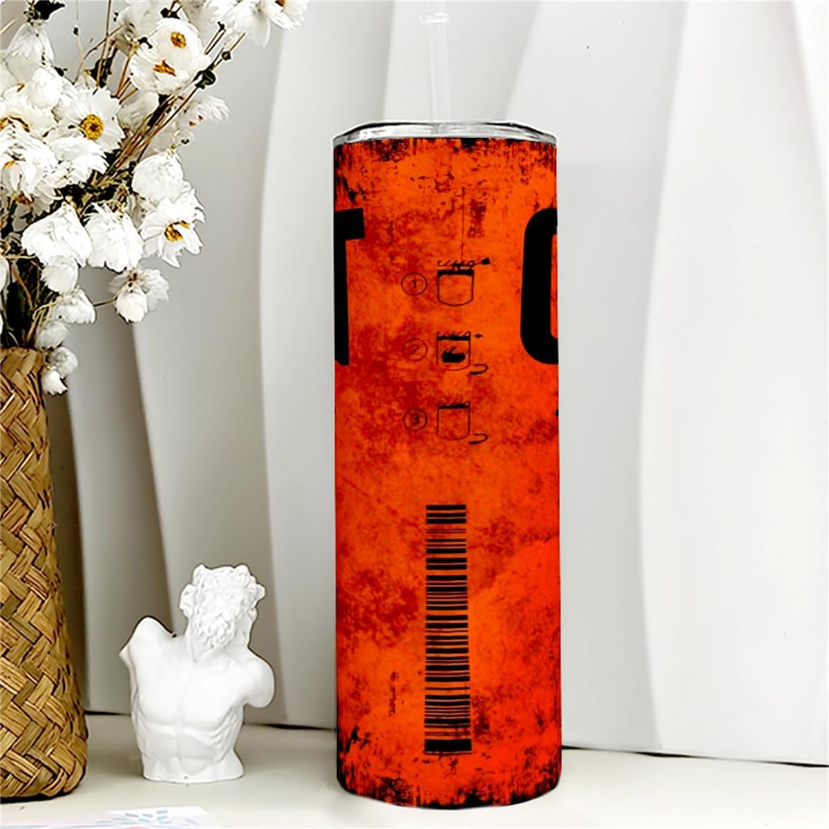 20oz Skinny Tumbler with Lid and Straw, Funny Tumbler for Men image 2