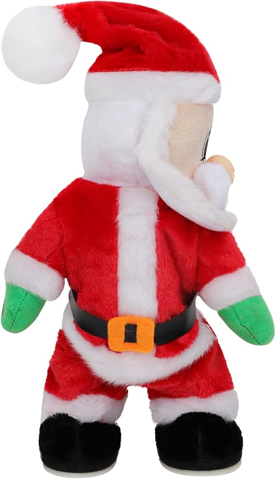 RUIXIA Christmas Electric Singing Santa Claus Dolls Moving Musical Plush Toys Twerking Santa Tabletop Ornaments Dancing Figure Xmas Birthday Gifts Home Decorations