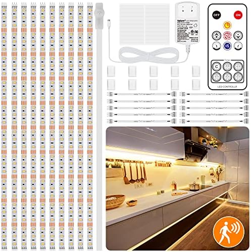LAFULIT 10 PCS Motion Sensor Under Cabinet Lights Kit