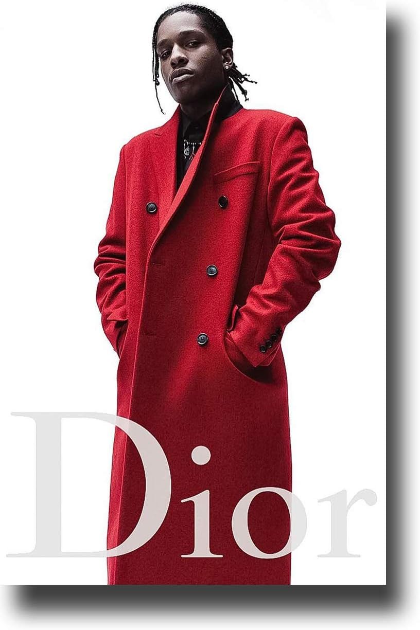 ASAP Rocky Poster Publicity Promo 11 x 17 inches Dior Red Coat X