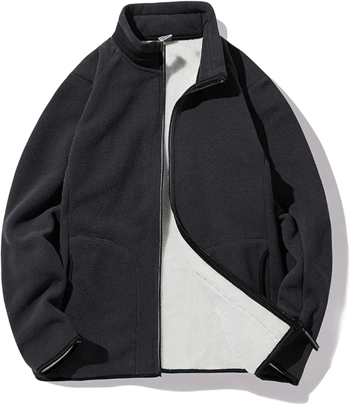 Winter Lamb Velvet Thermal Polar Fleece Jacket Liner Men Women's Casual Top Outdoor Camping Hiking Coat