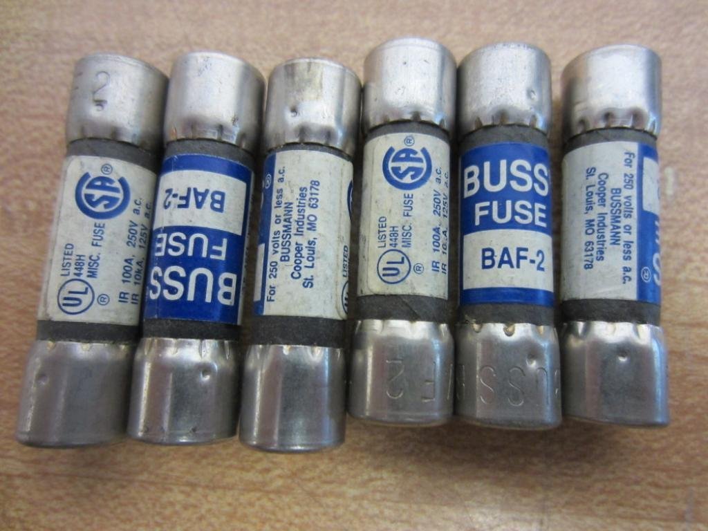 Bussmann BAF-2 Fuse BAF2 (Pack of 6)