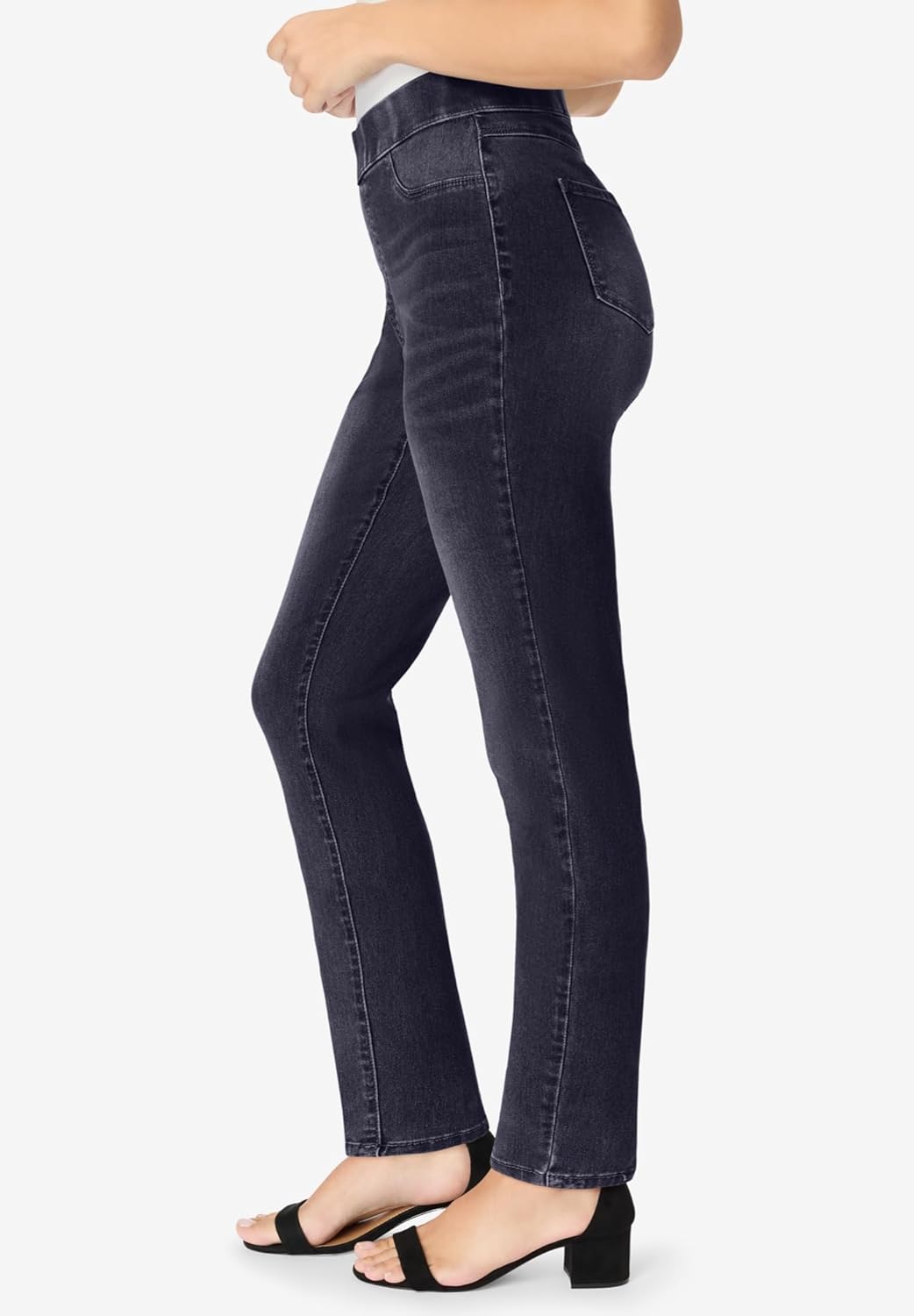 Roaman's Women's Plus Size Plus Size 360° Stretch Straight Leg Jean