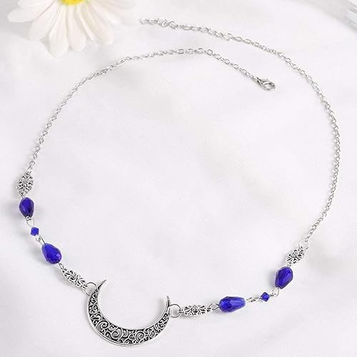 Miniatura 2 de Cadena de cabeza bohemia con diamantes de imitación de media luna, cadena hueca para el cabello, accesorios para el cabello para mujeres y niñas