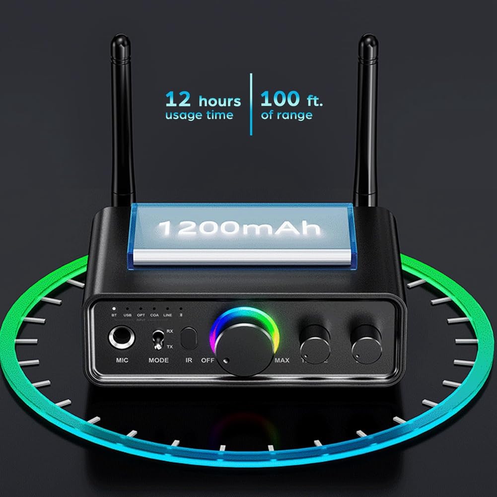 Stroagymoon Bluetooth 5.3 Transmitter Receiver 2-In-1 Wireless Audio Adapter for TV/PC/Headphone/KTV/Home Stereo Easy to Use - Image 3