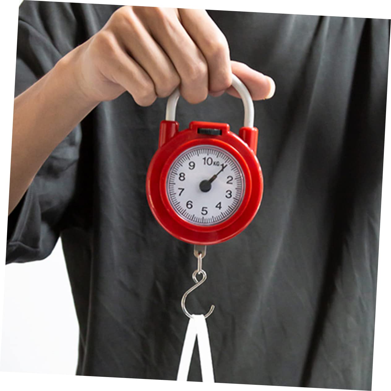Portable Hanging Luggage Scale with Hook, Plastic and Metal