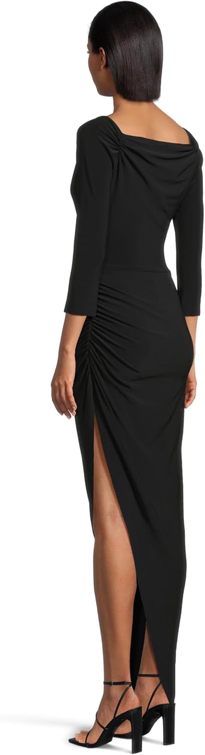 Norma Kamali Womens Off Shoulder Sweetheart Side Drape Gown - Image 3