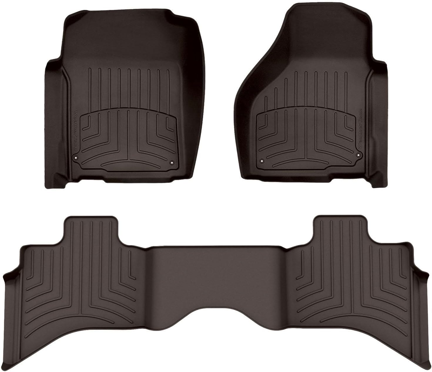WeatherTech FloorLiner HP Custom Fit Floor Mats for Dodge Ram Truck 1500, Ram Truck 1500 Classic - 1st & 2nd Row (474651IM-472162IM), Cocoa