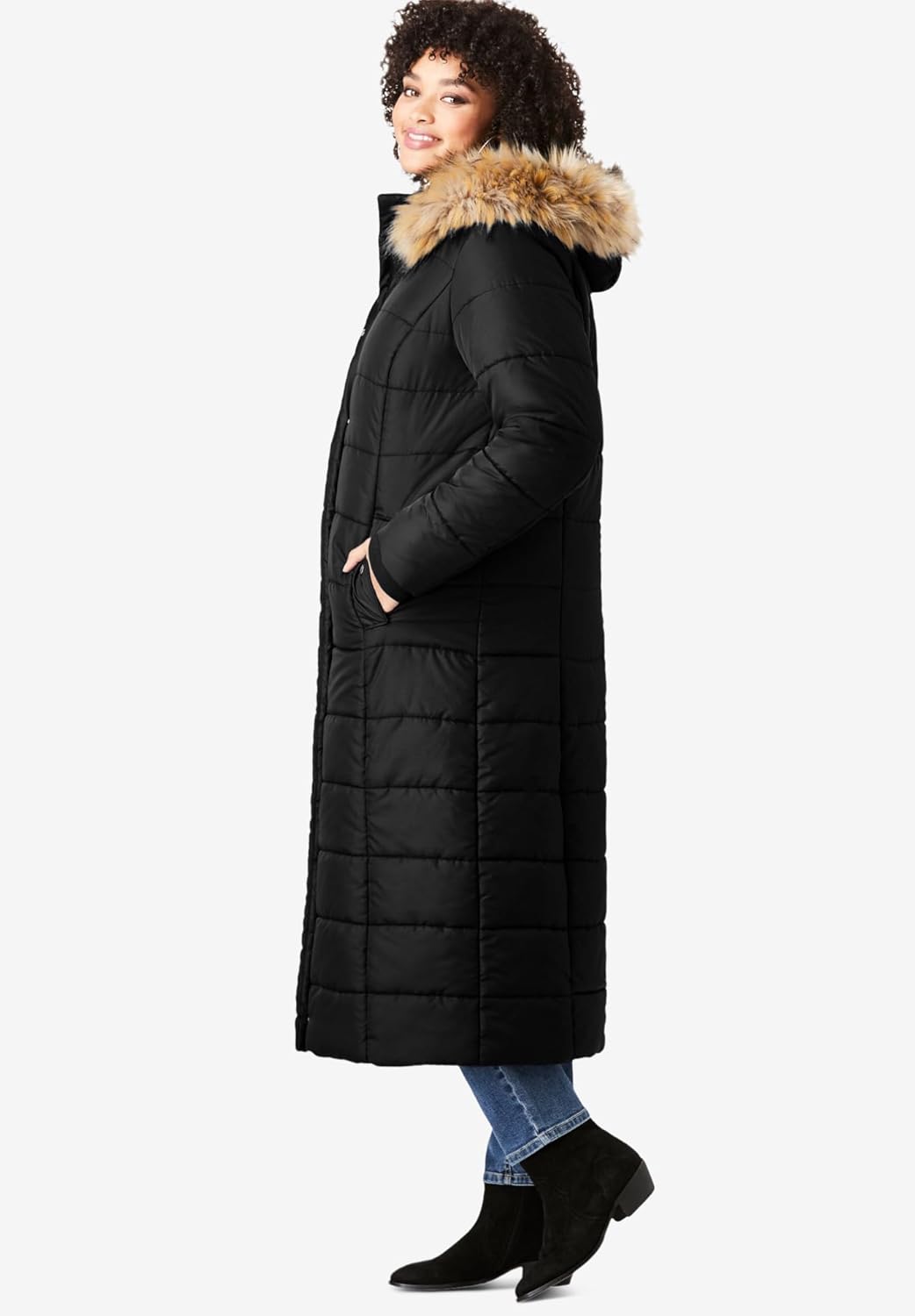 Roaman's Women's Plus Size Maxi Length Puffer Coat - Image 2
