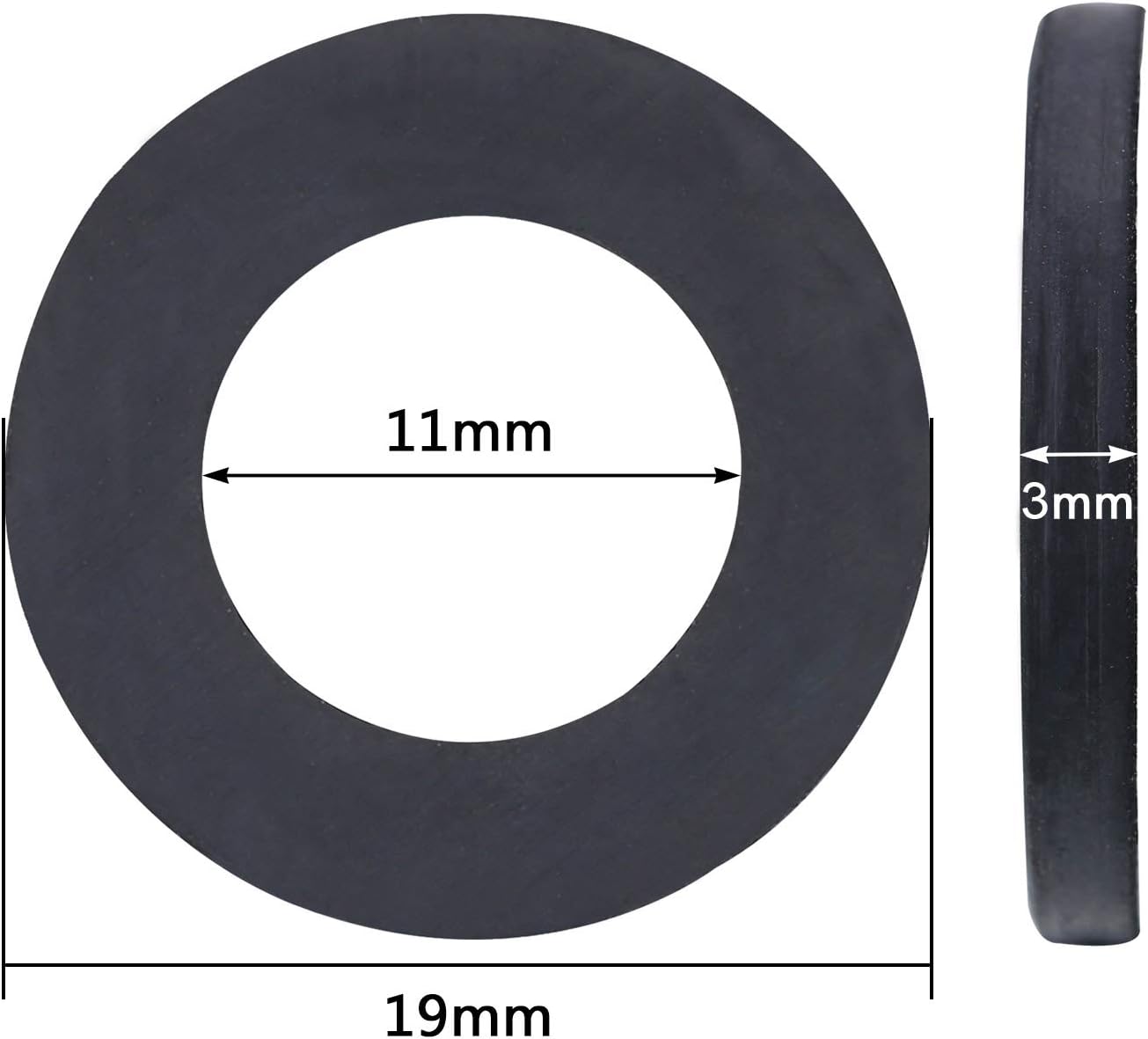 Hotop 20 Pack Shower Hose Washers for 1/2 Inch Shower Head, Garden Hose