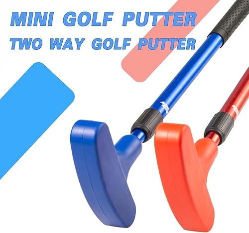 Miniatura 2 de Mini palos de golf, paquete de 2 mini putter de golf y pelotas de espuma para hombres y mujeres con 2 ayudas de entrenamiento de golf y 6 pelotas de