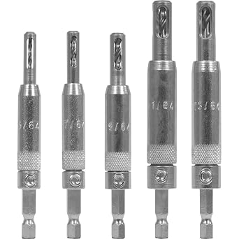 Snappy 5pc Self Centering Hinge Drill Bit Set Made in USA #2 14 Cabinet