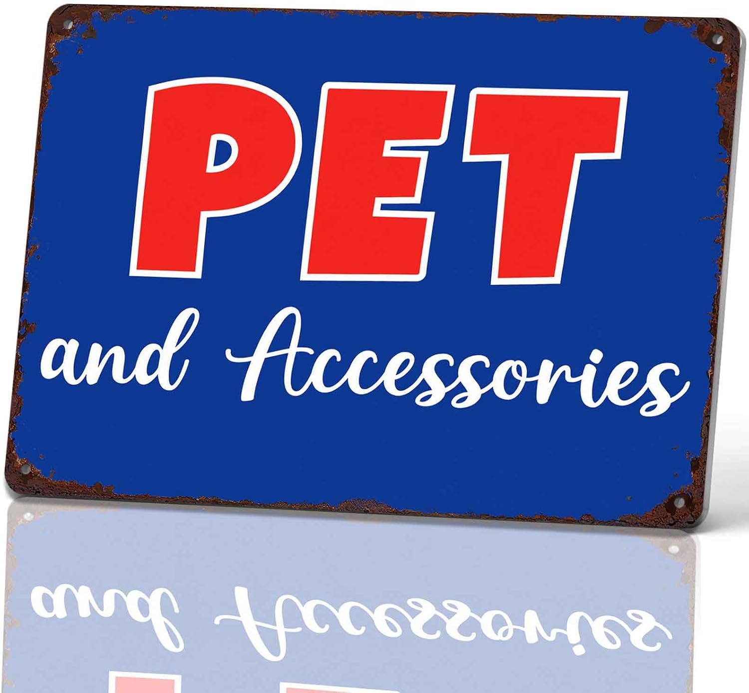Pet and Accessories Vintage Metal Wall Art Signs 8X12 Inch