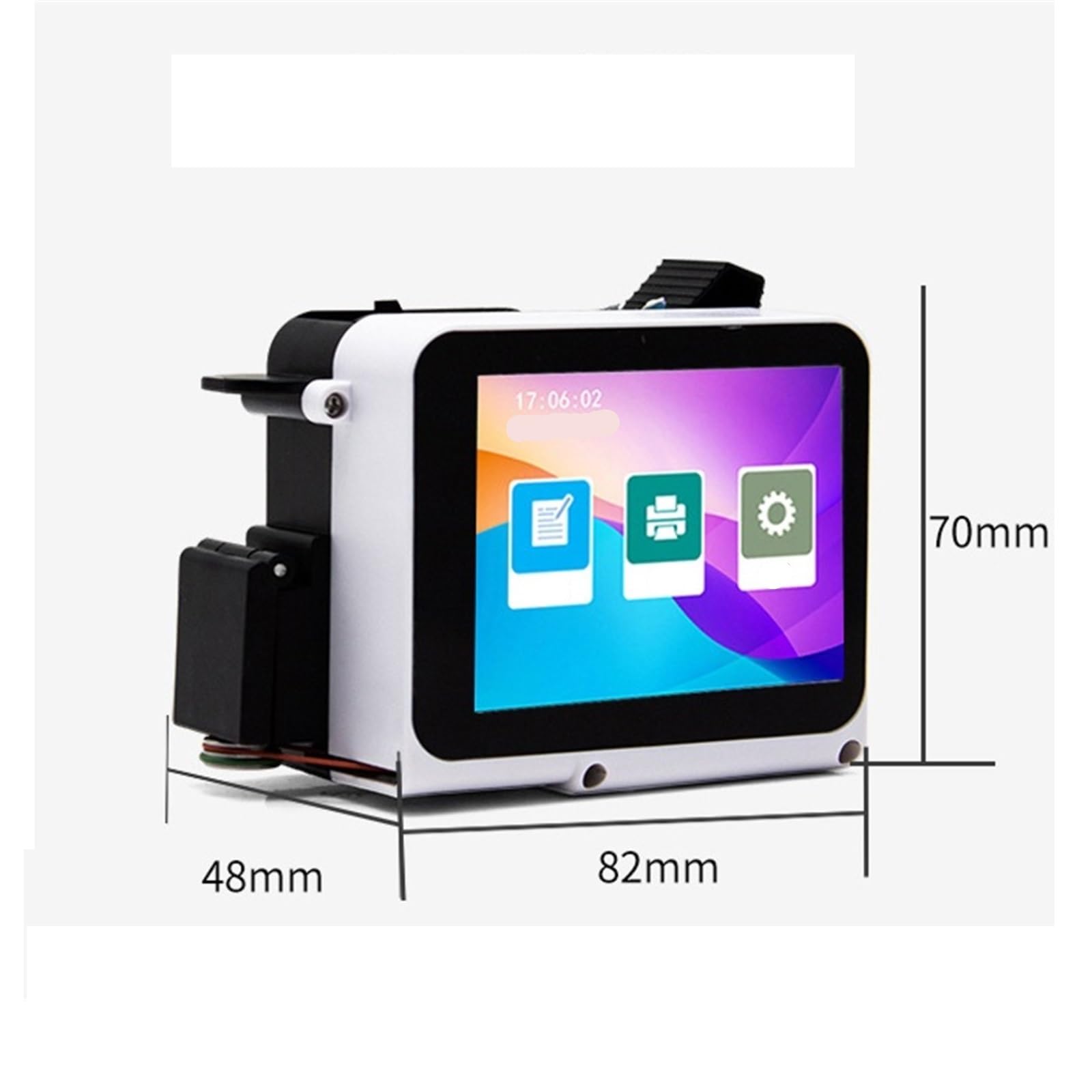 Imprimante Jet d'encre Portable, Imprimante À Jet d'encre Portable De 12,7 Mm, Peut Imprimer des Codes-Barres avec Date D'expiration, Codes QR, Impression,pour l'étiquette