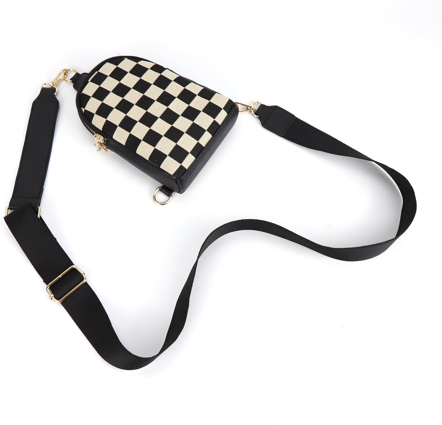 Sling Bag Crossbody Bags For Women Plaid Striped Fanny Packs Chest Bag for Work Shopping