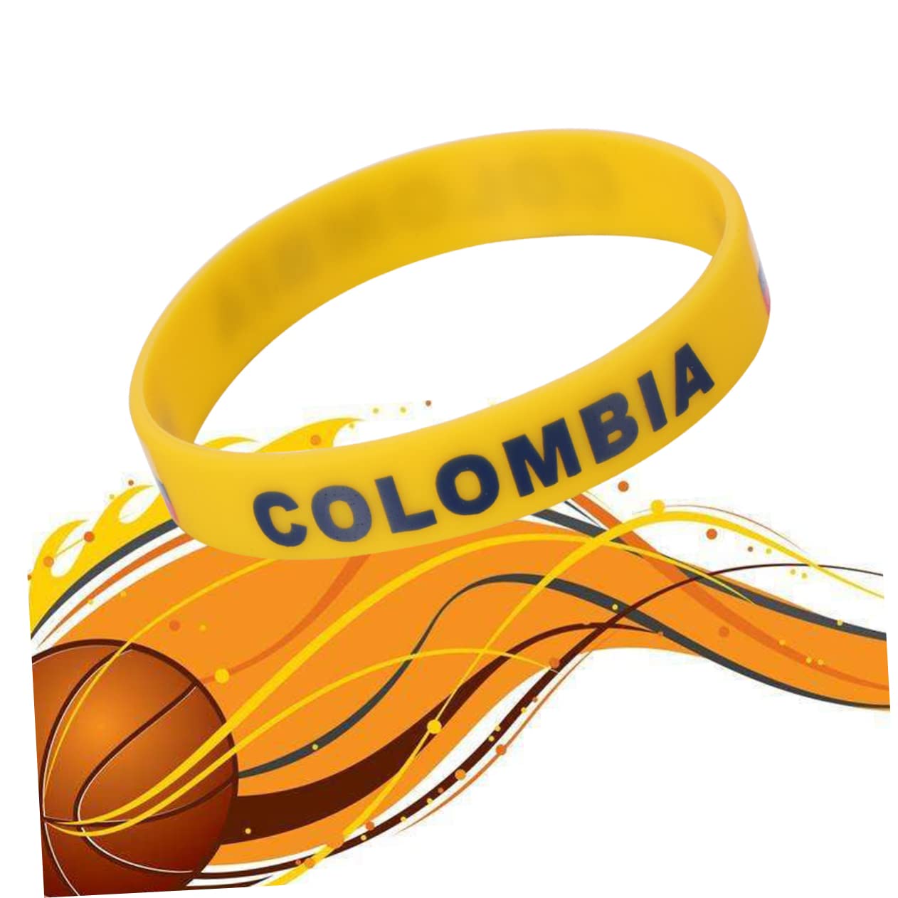 6 braccialetti in silicone per il paese, da uomo, per giochi di calcio, per la colombia, per la colombia, per il basket, per il paese, per il souvenir, come mostrato nell'immagine.,