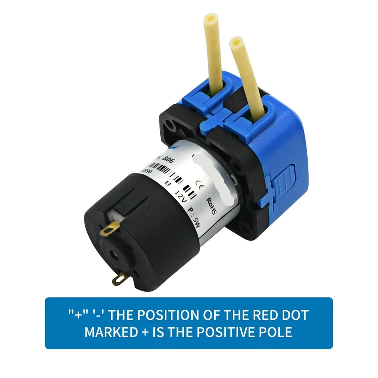 Pompe péristaltique KXF 2-80 ml/min Pompe doseuse à faible débit avec moteur 12 V 24 V CC(B08,KXF-DC-12V)