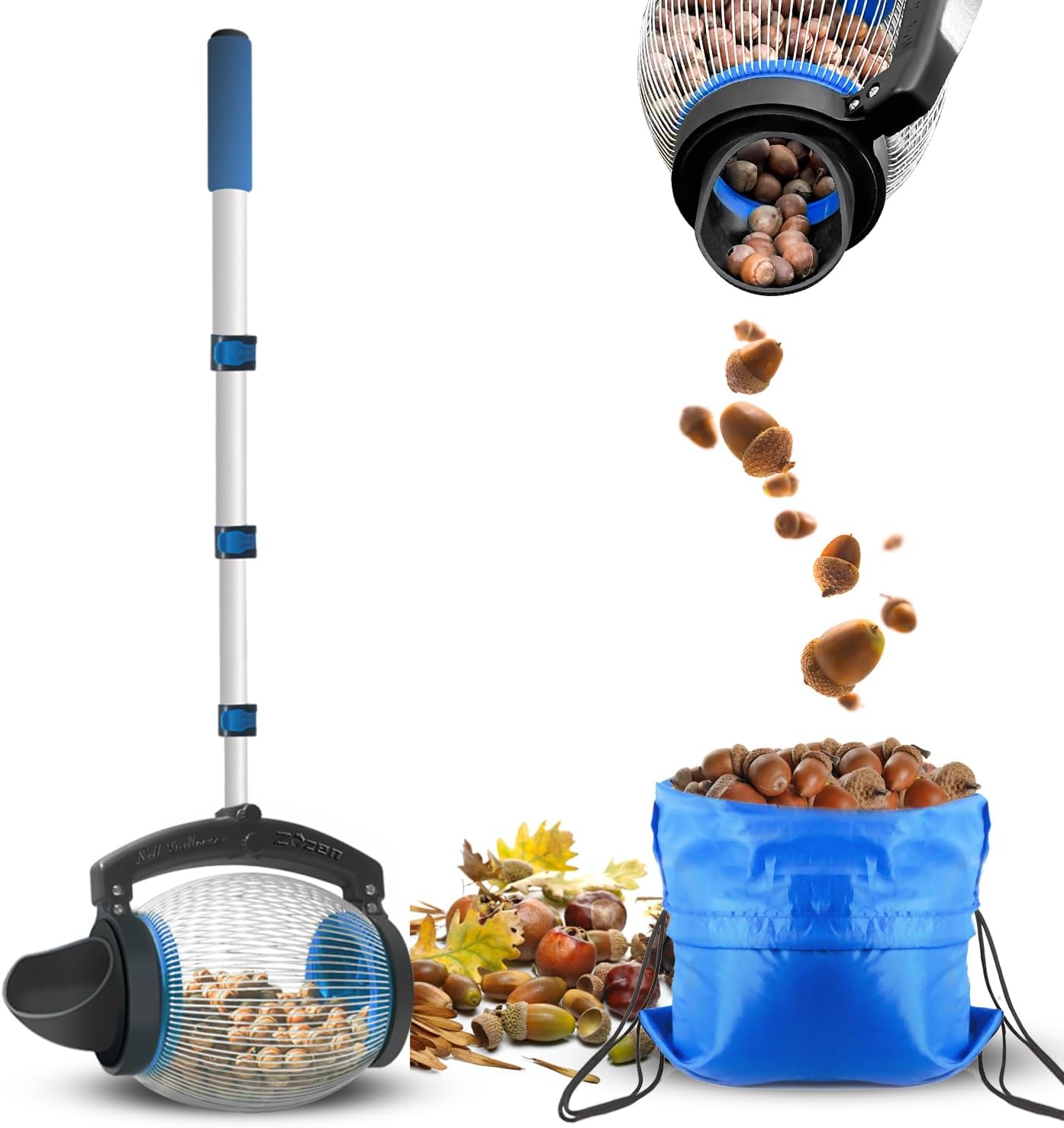 Acorn Picker Upper Roller - 1 Gallon Capacity