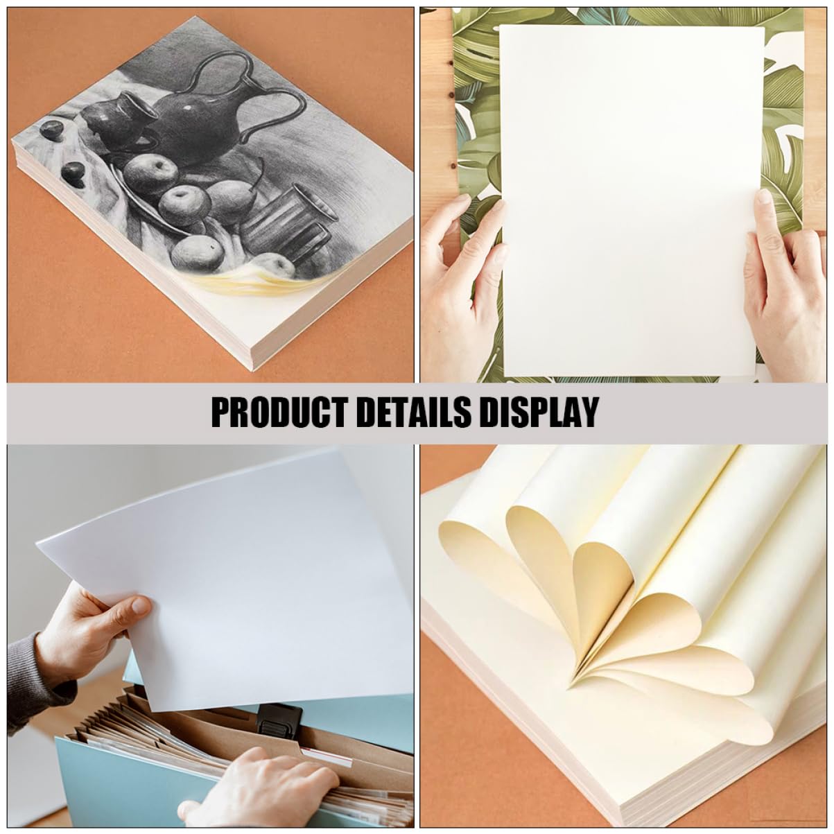 Toyvian Aquarellpapier A4, 100 Blatt Weißes Dickes Papier mit Stabiler Oberfläche Geeignet zum Malen für Mehrere Maltechniken