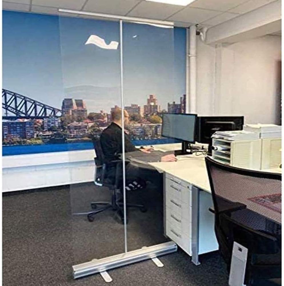 DAGCOT Floor Standing Sneeze Guard Portable, Sneeze Guard