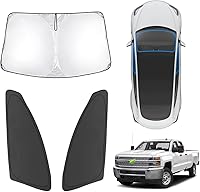 Vista 11 de Karltys 3 piezas de parasol para parabrisas para Hyundai Tucson 2022-2025 2026, cubierta de parasol para ventana delantera y lateral con ajuste