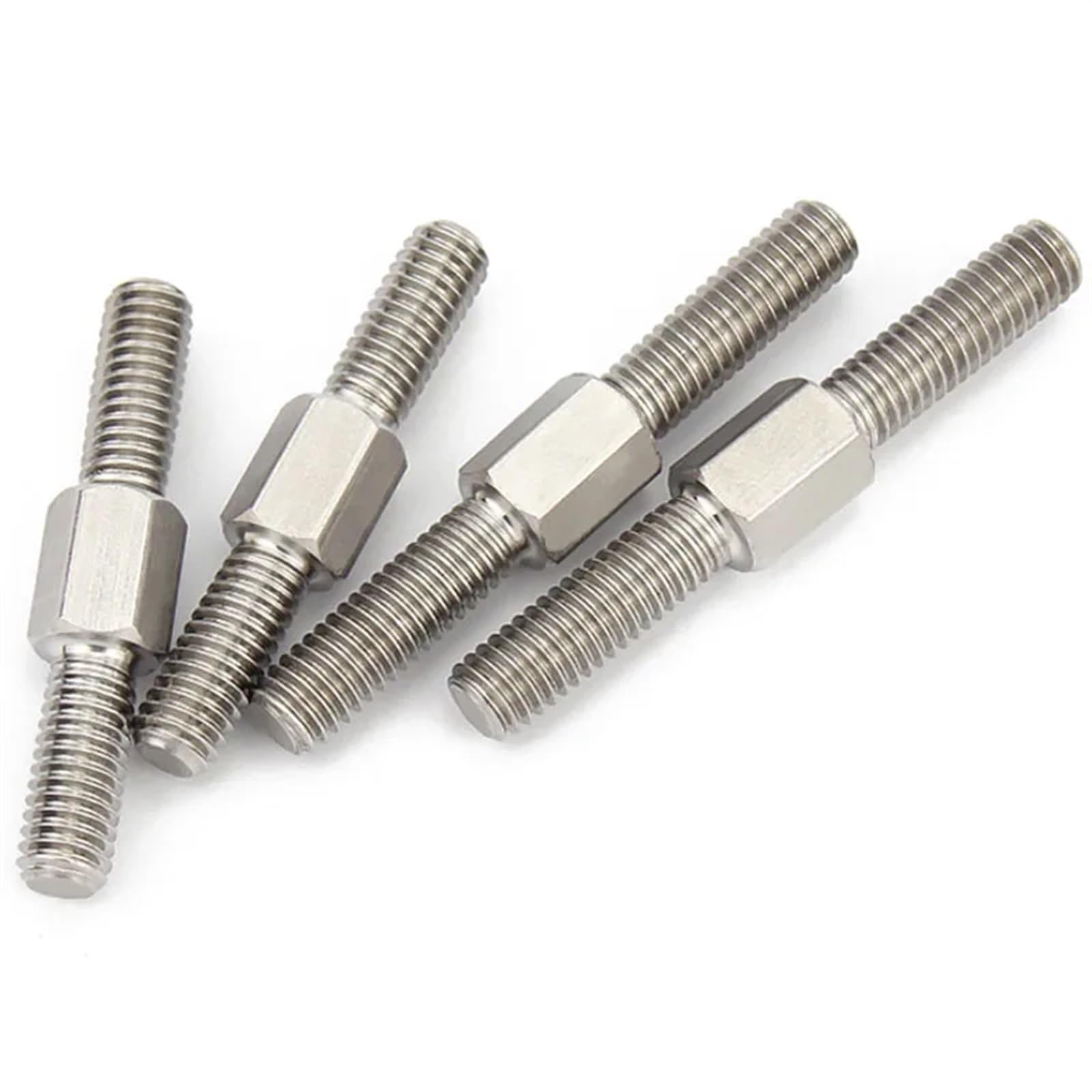 Varilla Roscada Barra roscada de doble cabeza acero inoxidable 304, varilla izquierda y derecha, pernos prisioneros extremo, M4-M16(M8x40mm,10PCS)