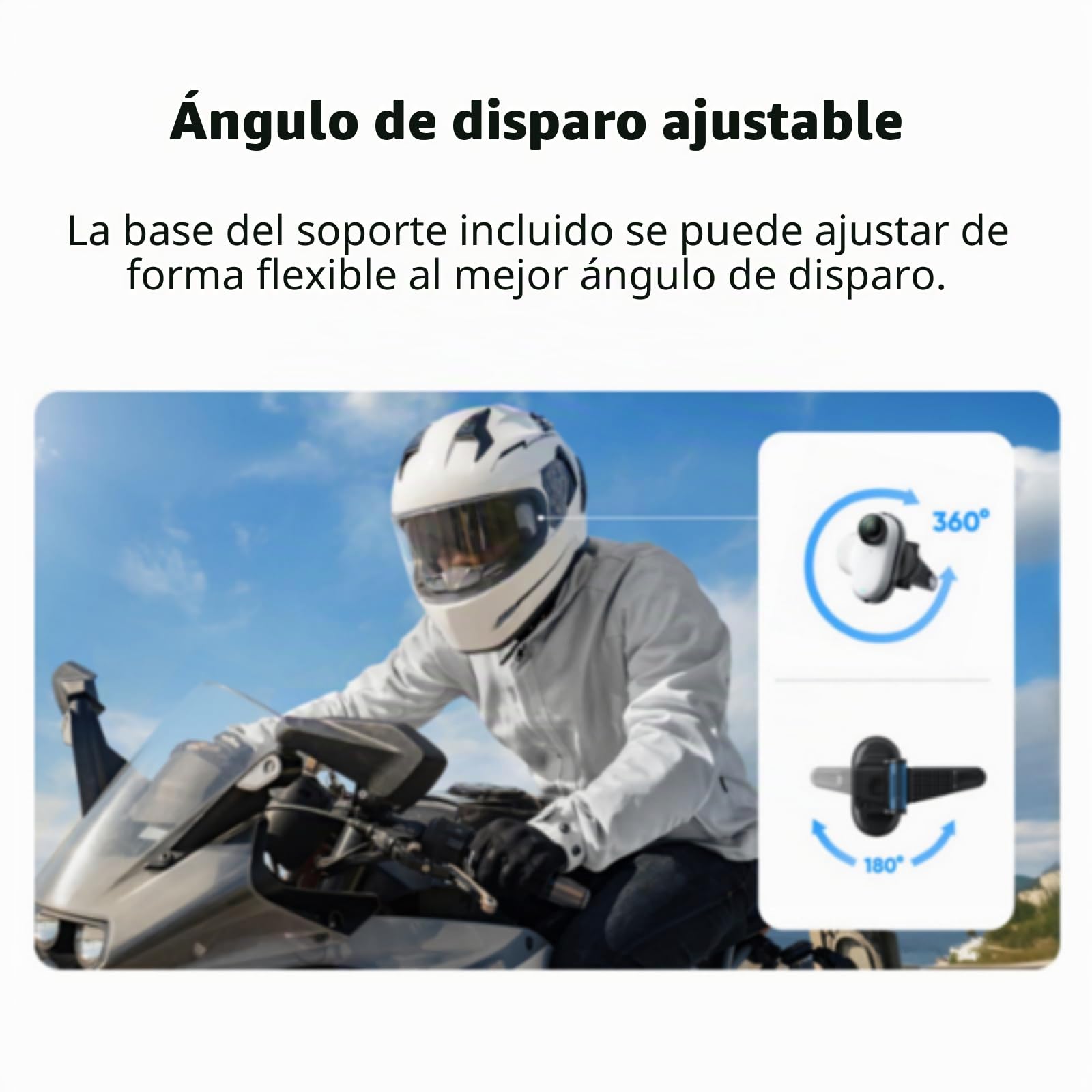 Soporte para casco de cámara 360 GO 3S/para cámara de acción 360 GO 3, soporte de correa para casco de motocicleta