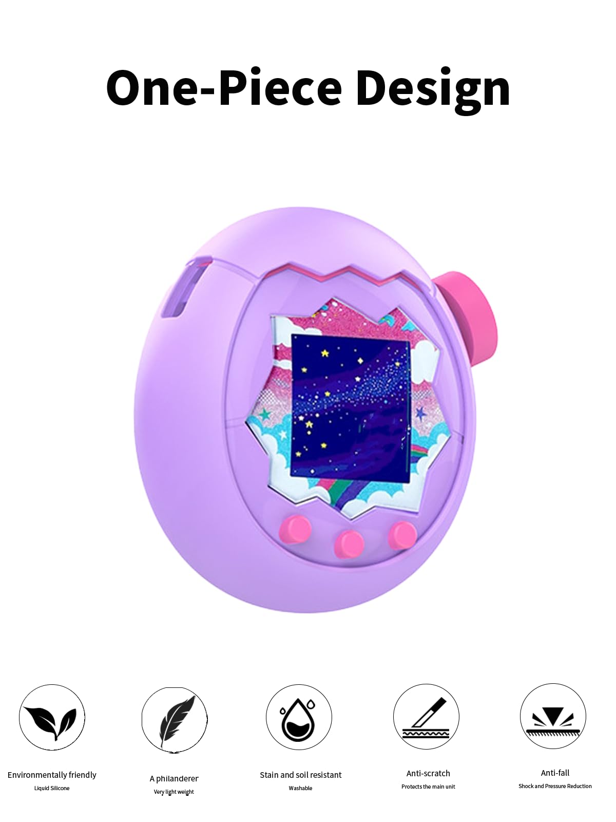 Silikonowe etui ochronne do Tamagotchi Paradise – miękkie etui odporne na upadki, struny i folia ochronna, elektroniczne akcesoria dla zwierząt domowych, ochrona maszyny do gry w Virtual Pet