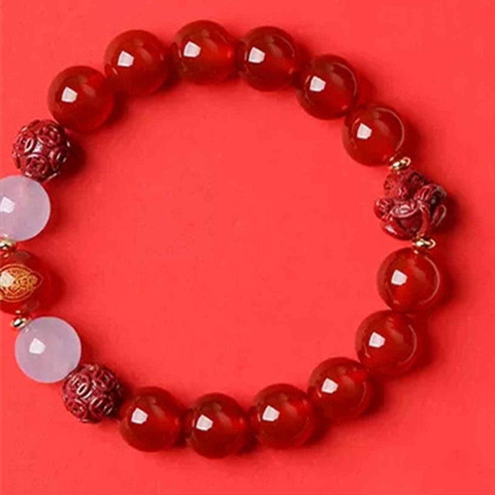Bracciale con Pietre preziose Naturali, Bracciale con Agata Naturale Bracciale con Animali zodiacali Bracciale con ciondoli Cinabro Bracciale Reiki con Cristalli Talismano Bracciale Porta Fortuna