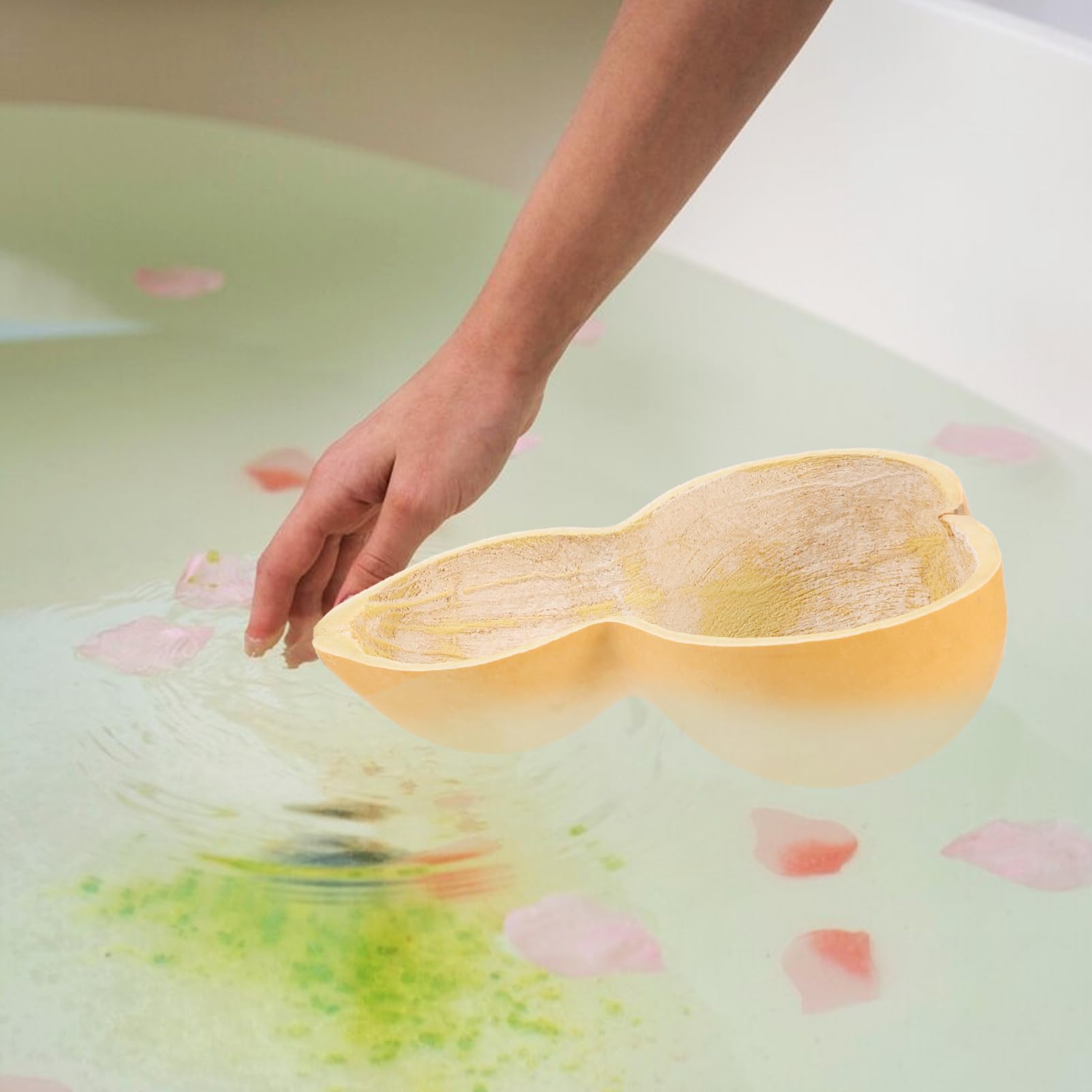 MAGICLULU 4pièces Louche Gourde Chinoise Pour Bain Et Spa Outil Multifonctionnel Pour Lavage De Cheveux Cuisine Jardinage Et Plus