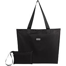 AOTIAN Heavy Duty 20 Liter Reusable Grocery Bags, Thickened Tear-Resistant Polyester Fabric Foldable Machine Washable Shopping Bags, Zipper Closure Water-Resistant Large Tote Bag Travel Gym Beach Bag
