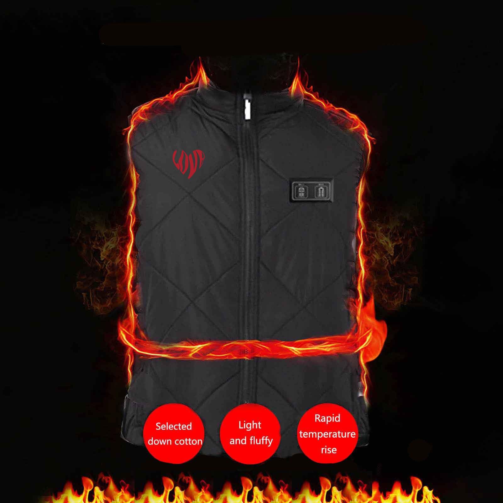 YAOJIWANG Chaleco Calefactable para Niños Chaqueta Impermeable Chaqueta Softshell con Calefaccion USB Chaqueta Termica de Invierno Abrigo Calefactable Lavable para Esqui Trekking Montaña Ciclismo