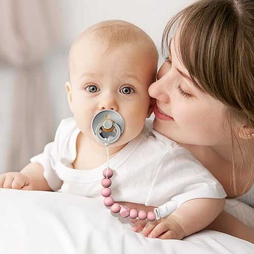 Miniatura 2 de Clip de silicona para chupete para bebés niñas y niños, clip para chupete de bebé, correa para chupete, regalo para baby shower y cumpleaños,