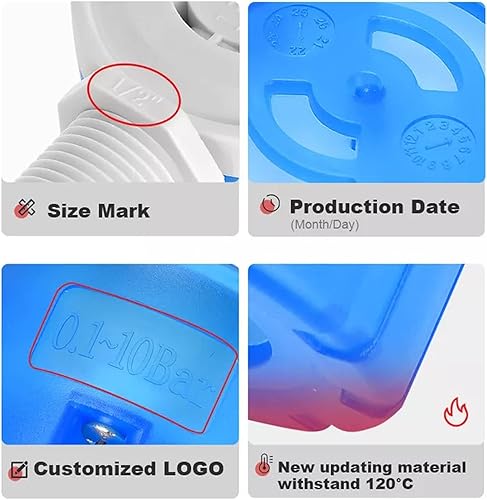 Miniatura 4 de Válvula de flotador 34 "entrada lateral macho válvula de control automático de nivel de agua para tanques, torres, piscinas, canales, acuarios - azul