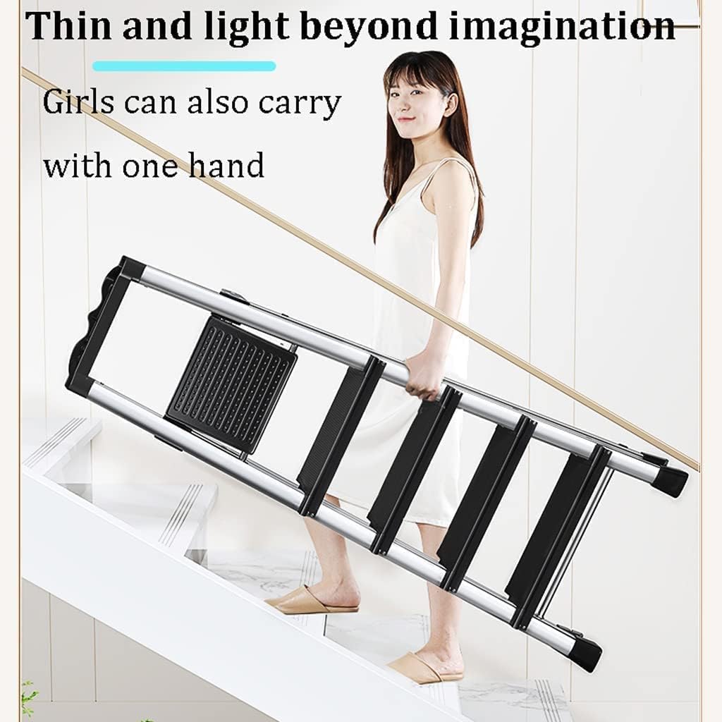 Step Ladder Folding Ladder with Handrails Telescoping Ladders Type A Ladder with Wide Pedals Step Ladders 330 Lb Capacity Folding Ladder Telescopic Ladder(Color:A,Size:5 Step)