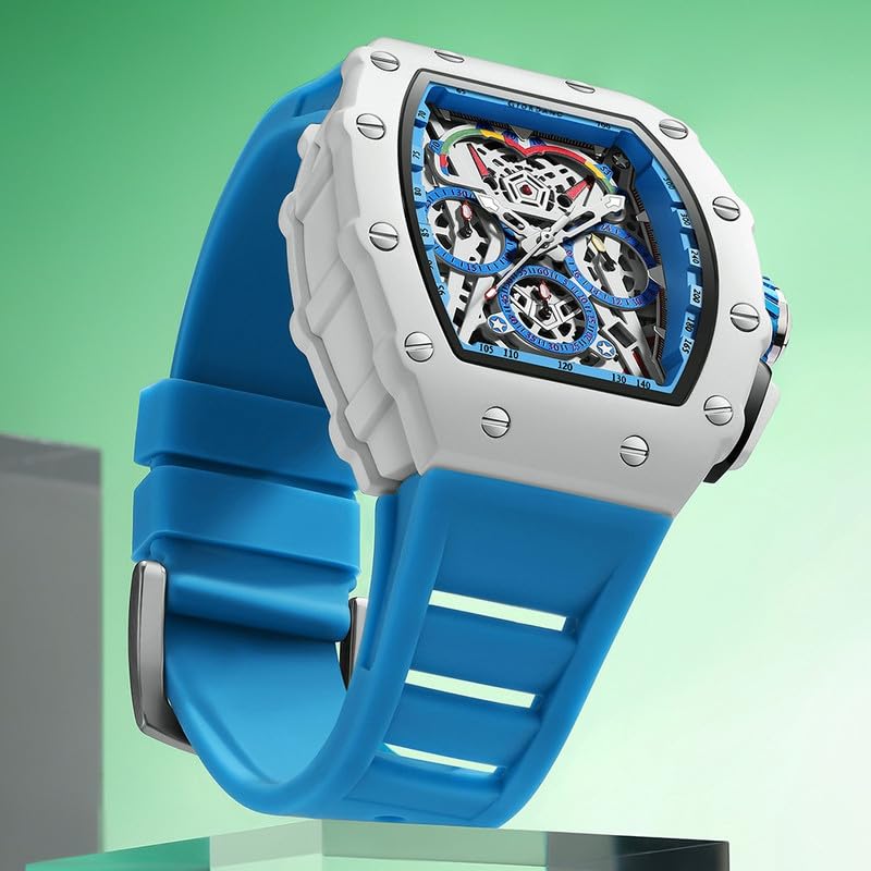 Image of Giordano Multifunction Watch for Men with Day, Date, and 24-Hour Sub-Dial, Water Resistant Square Dial Unique Design