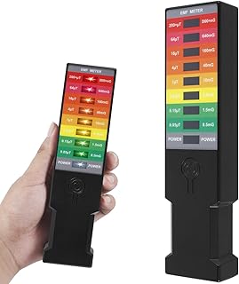 Electromagnetic Radiation Detector, Handheld EMF Reader Battery Operated EMF Meter Tester Portable 9 LED Gauss Meter Magnetic-Field Monitor for Home Computer Hair Dryer